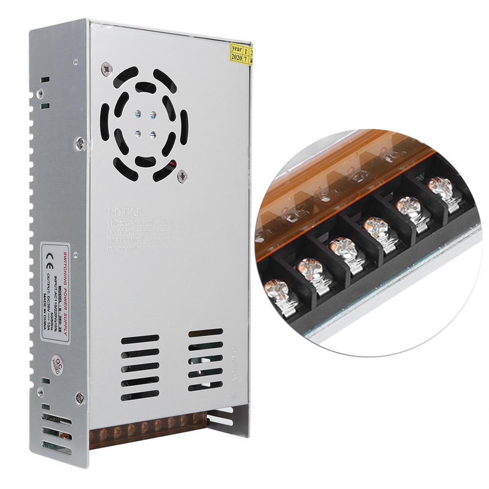 Power Supply Driver Adapter Aluminum Alloy 36V LED Screen Strip Light 3D Printer(S‑360‑36;36v 10a 360W: AC110Celsius220V+Celsius-