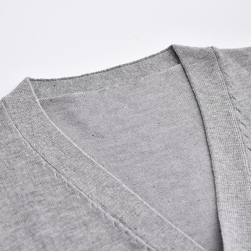 Japanischer Herbst/Winter V-Ausschnitt JK Cardigan: Pullover im Akademiker-Stil mit langen Ärmeln