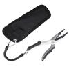 Rubber Handle Aluminium Alloy Casting Anti skid Easy Opening Ring Fishing Pliers Hook Remover Tool with Storage Bag