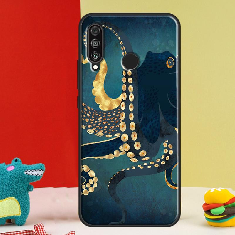 Marine Life Ocean Octopus For Huawei Nova 12i 12s 11i 5T 9 10 SE Y91 Y90 Y60 Y70 Y72 Y61 P60 Pro P20 P40 P30 Lite Case