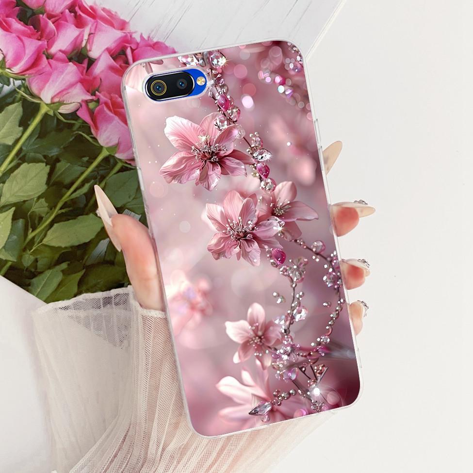 Transparent For Realme C2 Case Cover Cute Fashion Butterfly Funny Painted Casing For Realme RMX1941 RMX1945 RMX1943