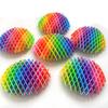 Rainbow Decompression Elastic Mesh Deformation Worm Fingertip Sensory Puzzle Toys Healing Decompression Stretchable Small Toys