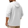 Men's Linen Shirt Solid Streetwear Long Sleeve Hoodie Cardigan Clothing for Men Button Tops Casual Loose Men Hooded Shirt