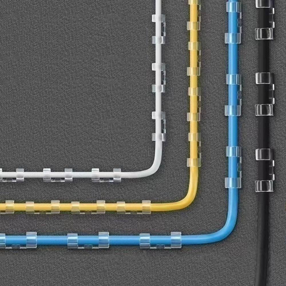 Plastic Material Cable Management Clips Self Adhesive Cord Holder  PC Cable Organization