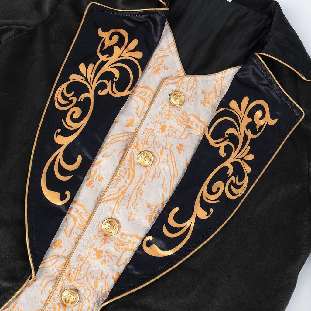 European & American Men's Steampunk Medieval Frock Coat for Cosplay & Stage Performance
