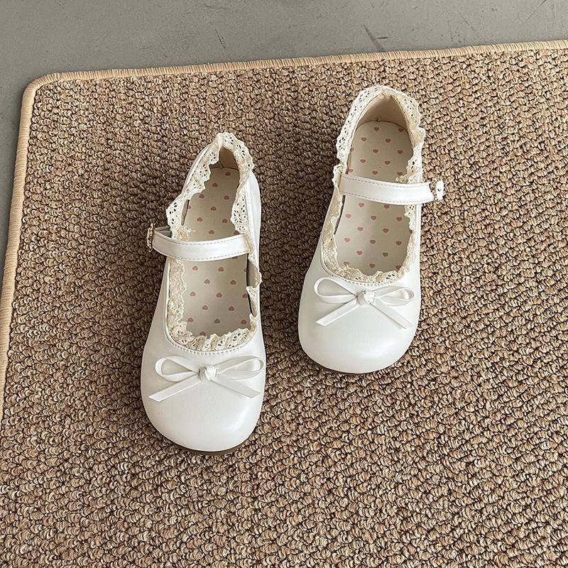 Fashion Spring New Butterfly-knot Women Flats Round Toe Shallow Ladies Casual Ballet Shoes Soft Leather Eelgant Dress Shoes