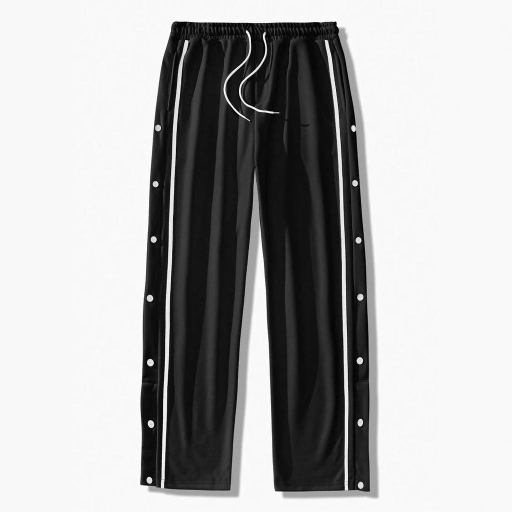 Men's European High-Street Retro Joggers with Button Details