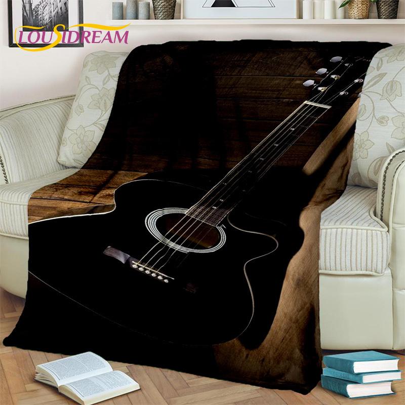 Electric Guitar Bass Classical Guitar Blanket,Throw Blanket for Home Bedroom Bed Sofa Picnic Office Hiking Leisure Nap Cover Kid