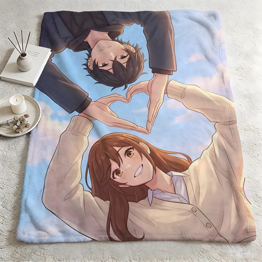 Anime H-Horimiya-a Throw Warm Soft Flannel Blanket, Multi-use for Sofa Bed Camping Travel Nap