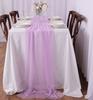 Chiffon Table Runner Romantic Sheer Wedding Table Runner Glitter Tulle Fabric Decorations for Wedding, Birthday Party,Dinner