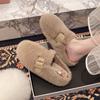 Mao Mao slippers women's outer wear 2025 new autumn and winter one-pedal fashion out bag head half drag cotton slippers Mao Mao shoes