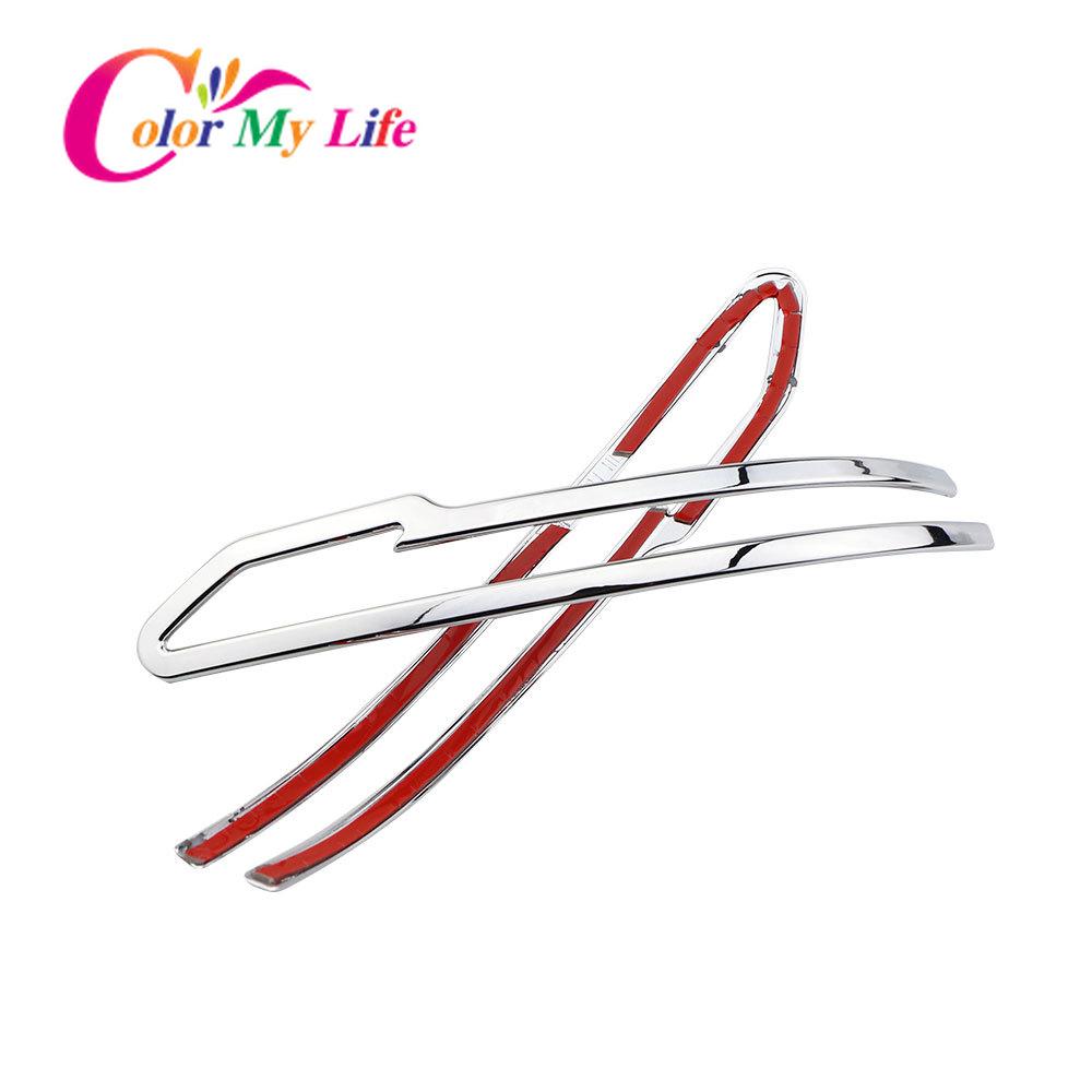 Color My Life Chrome Rearview Mirror Cover Strips Rear View Mirror Protector Trim for Nissan X-trail Xtrail T32 2014-