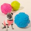 Dog Chewing Sound Ball Toy TPR Footprint Pattern Bite-Resistant Molar Ball Pet Dog Teeth Cleaning Oral Health Toy Doll