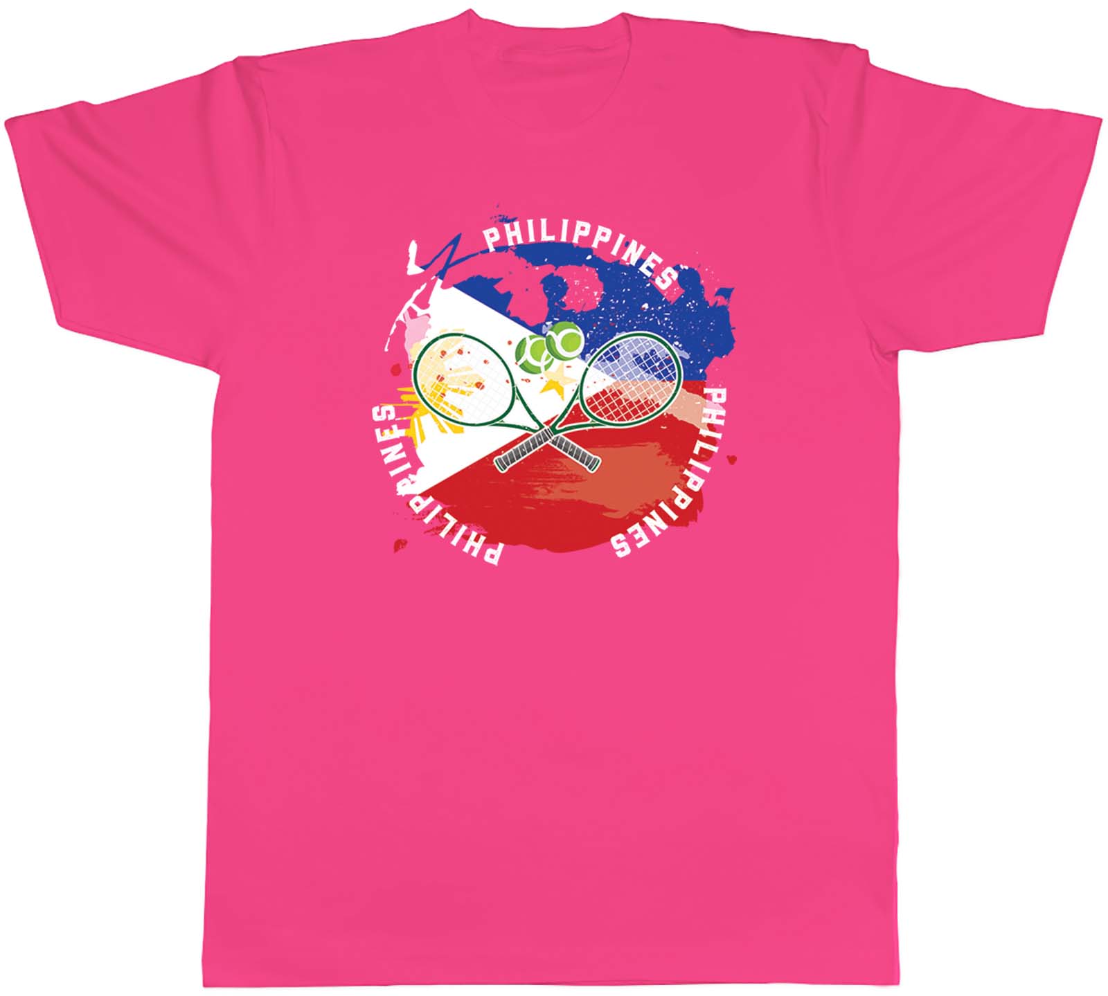 Tennis Sports With Philippines Flag Mens Unisex T-Shirt Tee Gift 3 S