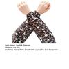 Ice Silk Arm Sleeves for Women, UV Sun Protection Cooling Sleeves with Floral Print, Loose Fit Elastic Cuffs Arm Covers for Cycling Driving Working