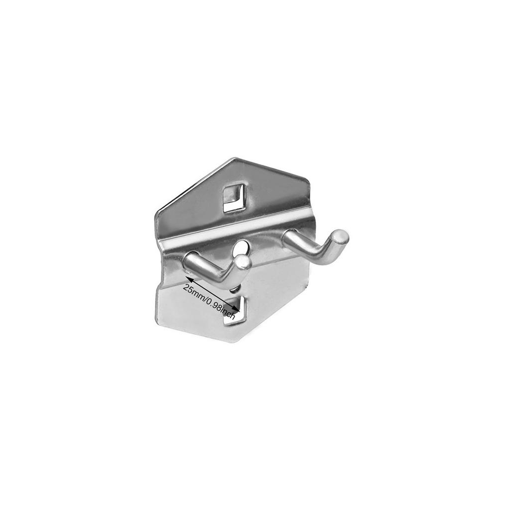 1/5Pcs 25/50/75/100/150/200mm Hole Board Hook Steel Oblique Hanger Wall Mount Steel Pegboard Hook for Shop Good Shelf