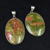 Natural 117.85 Carat Jasper CERTIFIED Pendant Oval Silver Pendant 925 Sterling AR-1719