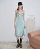 Sinun Satin Lace Ribbon Onepiece (Moss Green)