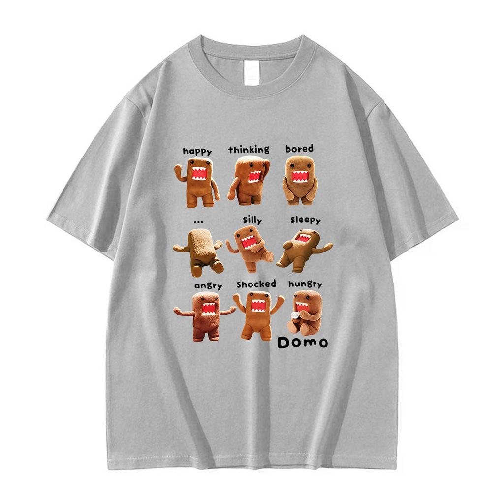 Domo Kun Funny Meme T Shirt Unisex Unisex Vintage Fashion Oversized 100 Cotton Tshirts Harajuku High Quality Short Sleeve Tshirt
