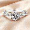 D VVS1 Moissanite 925 Silver Couple Ring for Women Man Wedding Jewelry Engagement Imitation Diamond Fashion Gifts Party