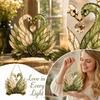 Buntglas-Sonnensammler mit zwei hängenden Liebes-Design-Anhängern für Heim-, Garten- und Fensterdekoration
