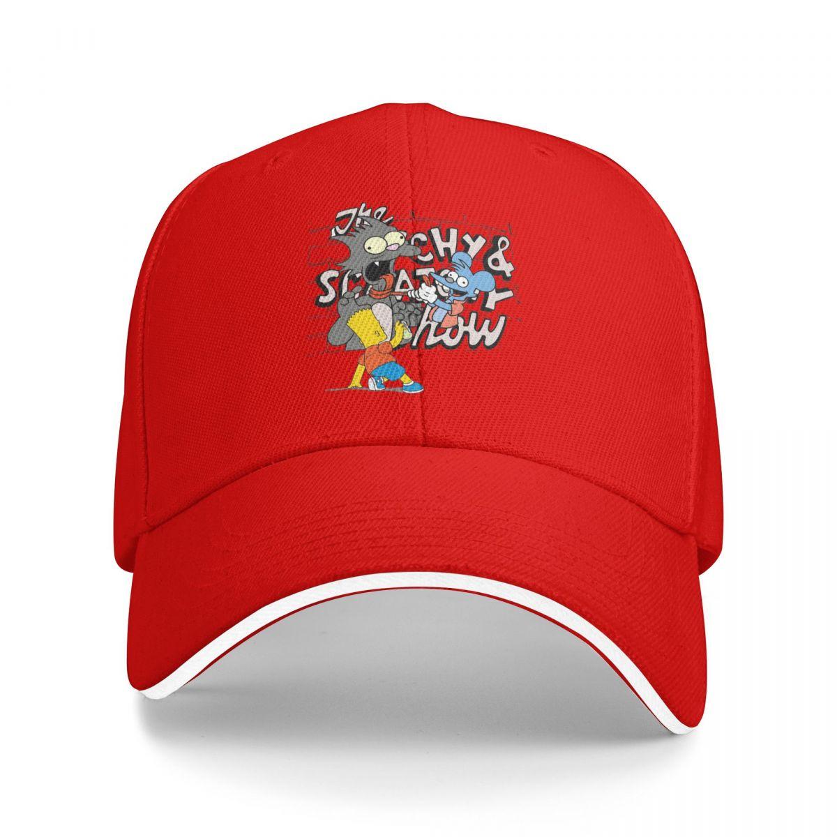 Unisex Baseball Hats The Itchy And Scratchy Show Cartoon Animation Streetwear Sports Baseball Caps Hip Hop Cap Casquette Hats One Size