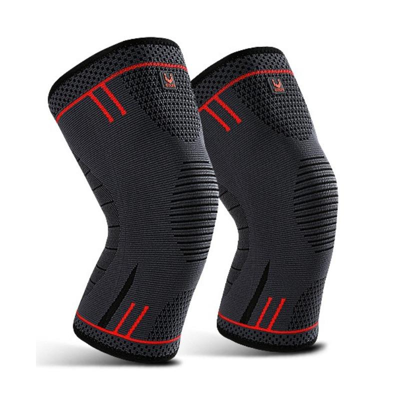 

Outdoor Sports Football Basketball Knitted Knee Pads Breathable Comfortable Non Slip Protective Gear M красный