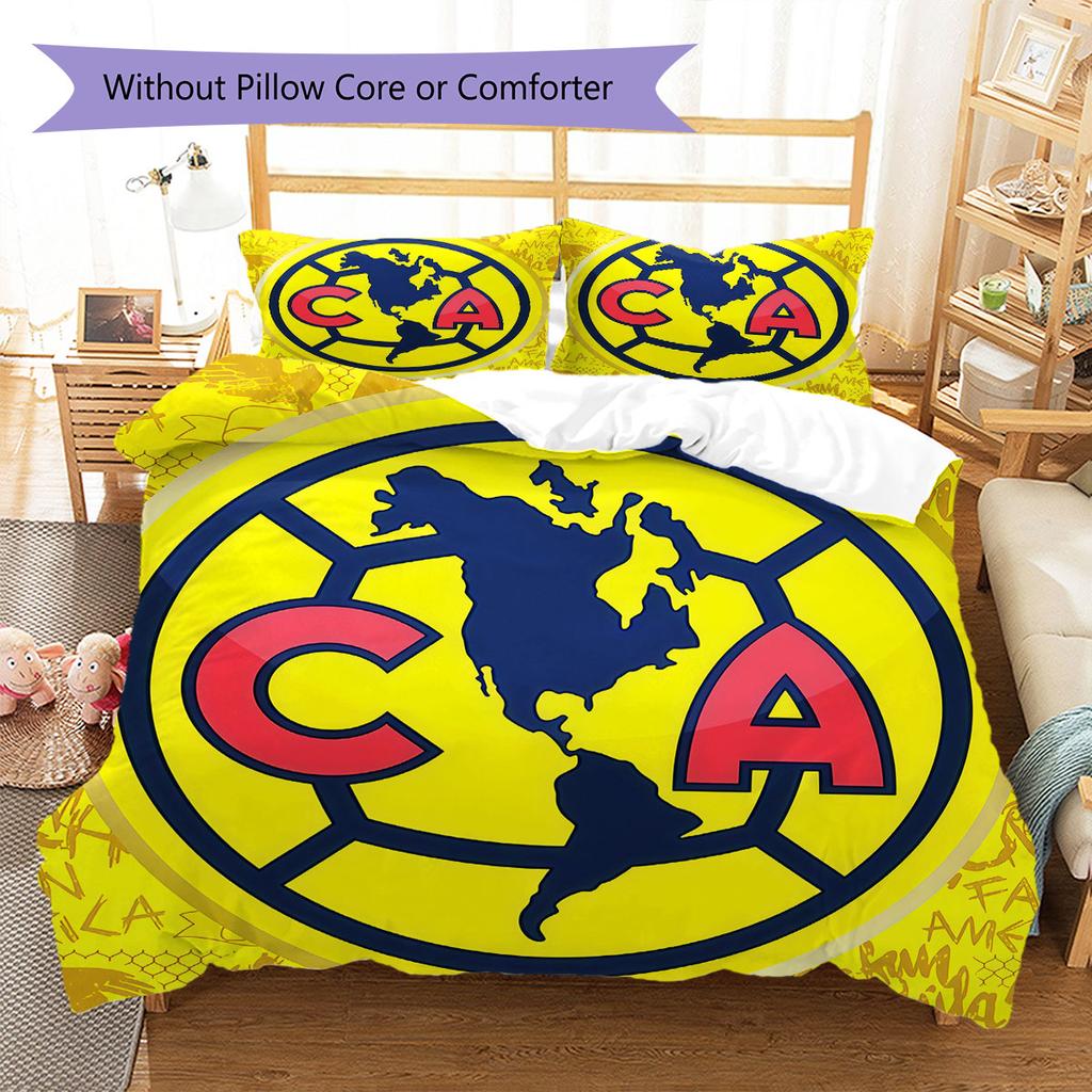 Club America Pattern Bedding,Quilt Set Quilt Cover Pillowcase Home Birthday Gift(1 * Duvet Cover + 2 * Pillowcase, Without Core)