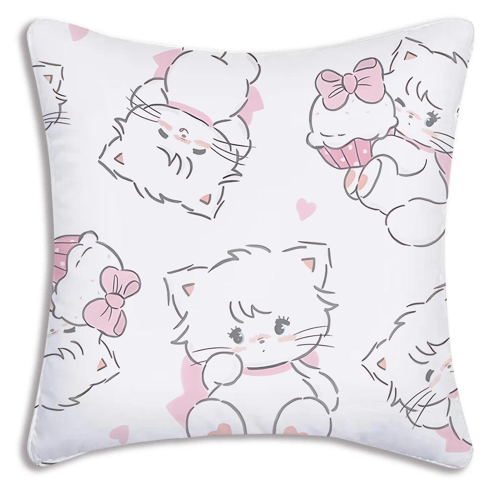 Süße M-Mikko I-Illustrationen Kissenbezüge Cartoon Sofa Dekoratives Zuhause Zweiseitiger Druck Kurzer Plüsch Süßer Kissenbezug