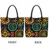  Ethnic Print Large Capacity Tote Bag Fashion Casual Daily Handbag for Women All Match Shopping Shoulder Bag