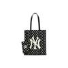 MLB Monogram Collection Polyester Combo Bag, Tote Bag, Shopping Bag, Shoulder Bag, Handbag Women's Black Casual 3AORL011N-50BKS