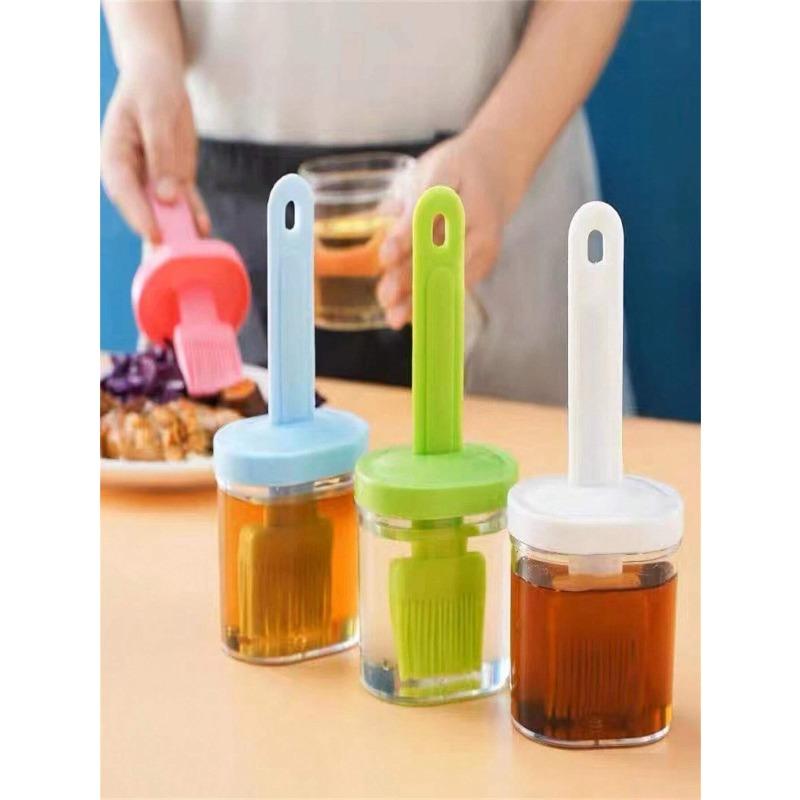 1 Random Color Silicone Oil Brush, Heat-resistant Edible Oil Brush, Suitable for Cooking Tools, Home Baking Tools, Oil Bottles, Etc.