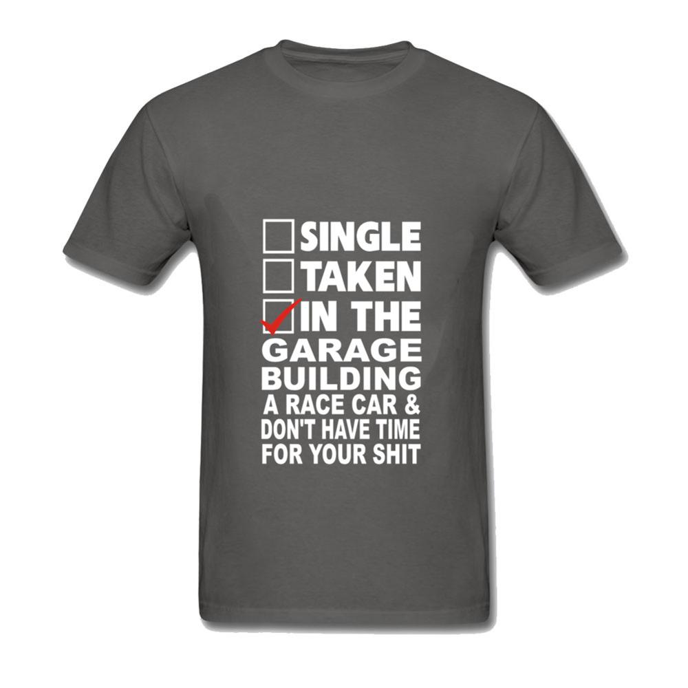 Single Taken In The Garage Building A Race Car Movie T Shirts Men S Short Sleeve XL