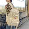ZESU Large Capacity Korean PVC Perfect for and Elementary School Students Women's Backpack, Ita-Bag Backpack, Transparent, Commuting, School, (Black)
