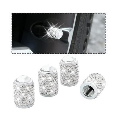 Zipelo Bling Valve Stem Caps 4 Pack Crystal Rhinestone Car Tire Valve Cover Dustproof