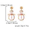 Christmas Earrings Cute Cartoon Niche Design Snowflake Snowman Pendant Earrings Accessories, Unique Jewelry Fashion Bell Earrings, Winter Decoration