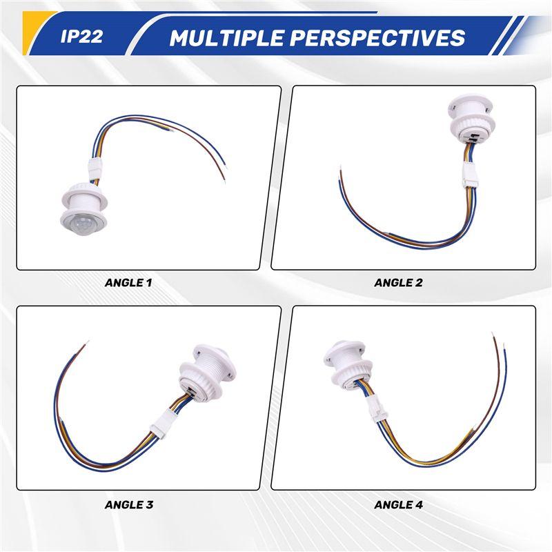 Frischer Mini-Bewegungssensor Lichtschalter 110-220V PIR-Sensor Intelligente Erkennung Zeitschaltverzögerung Einstellbar Infrarot-Induktionsdetektor