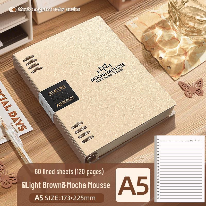 B5 Loose-Leaf Notebook with Detachable Ring - Comfortable High-Value Minimalist Binder Diary
