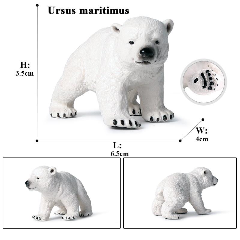 Oenux Arctic South Pole Animals Simulation Polar Bear Ursus Maritimus Action Figures Solid PVC Model Figurine Kid Toy Gift
