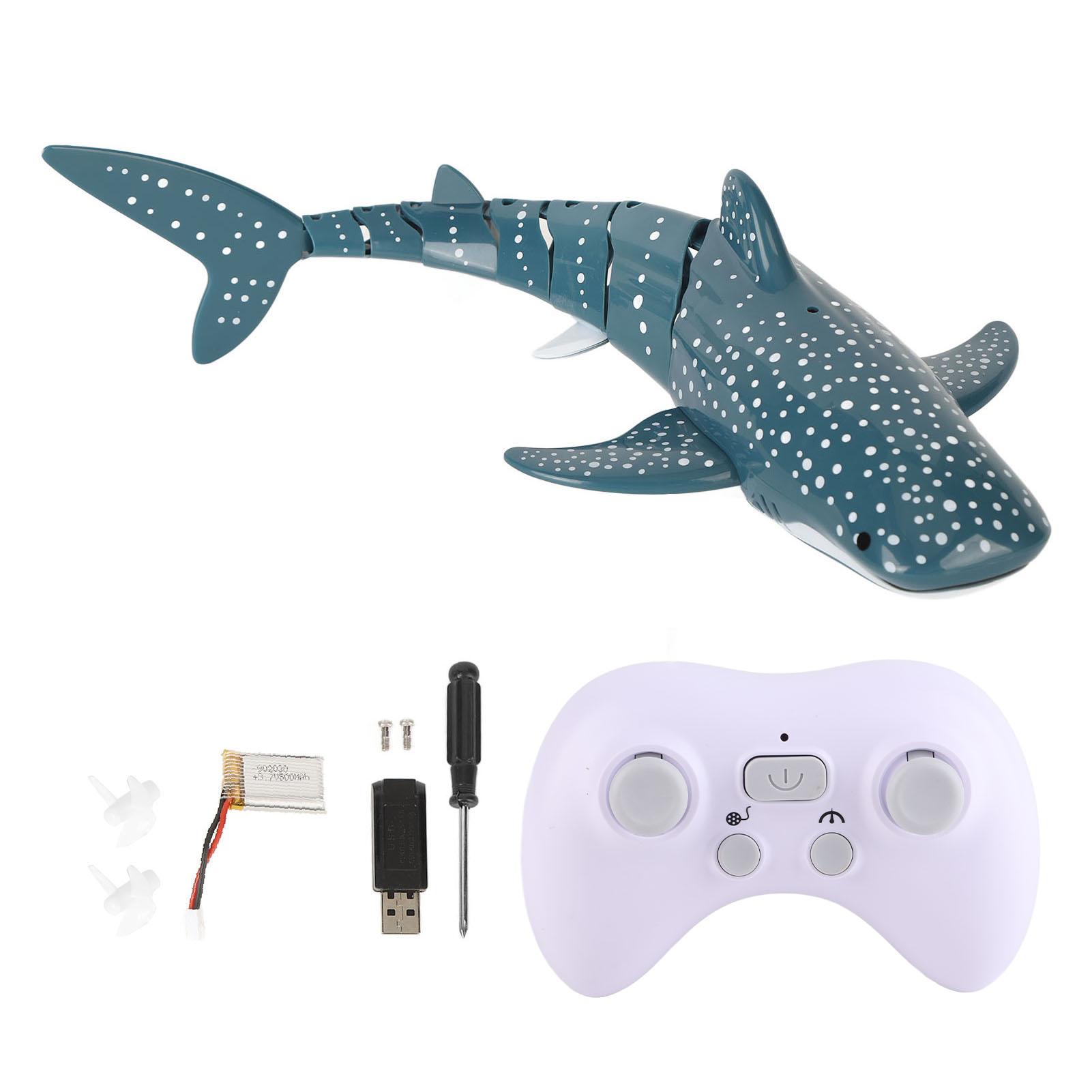 Remote Control Whale Boat 4 Way Waterproof Electronic 2.4GHz RC Whale Pool Toy for RC Boat Water Toy