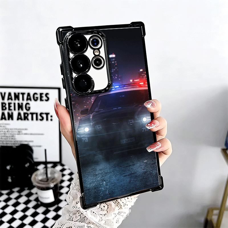 Police FBI ID Card Swat Soft Phone Case For Samsung Galaxy S26 Ultra S25 Edge S24 FE S23 Plus S22 S21 + S20 Plating Anti-Fall Fu