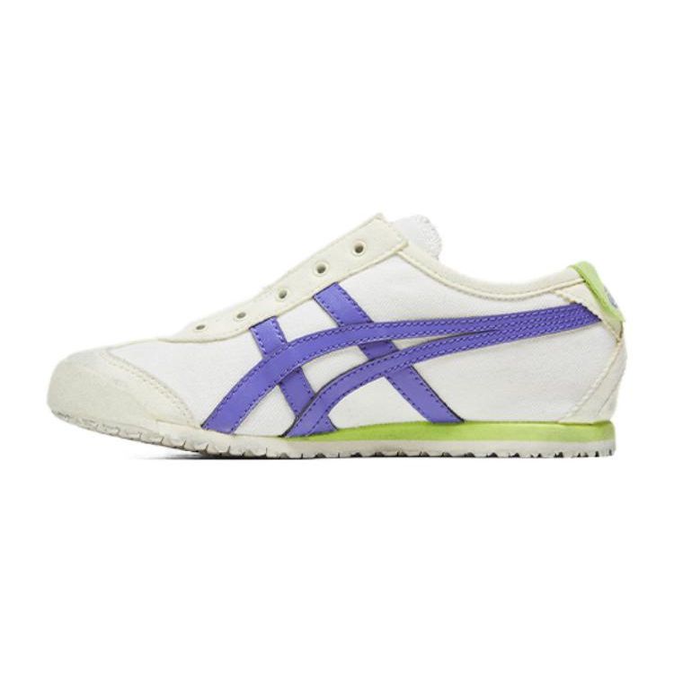 Onitsuka Tiger Mexico 66 Low Top Durable Casual Shoes Kids sneaker Beige Blue 1184A085-107