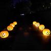 Party Glow In Dark Props Pumpkin Lantern Pumpkin LED Light Latex Balloons Halloween Decoration