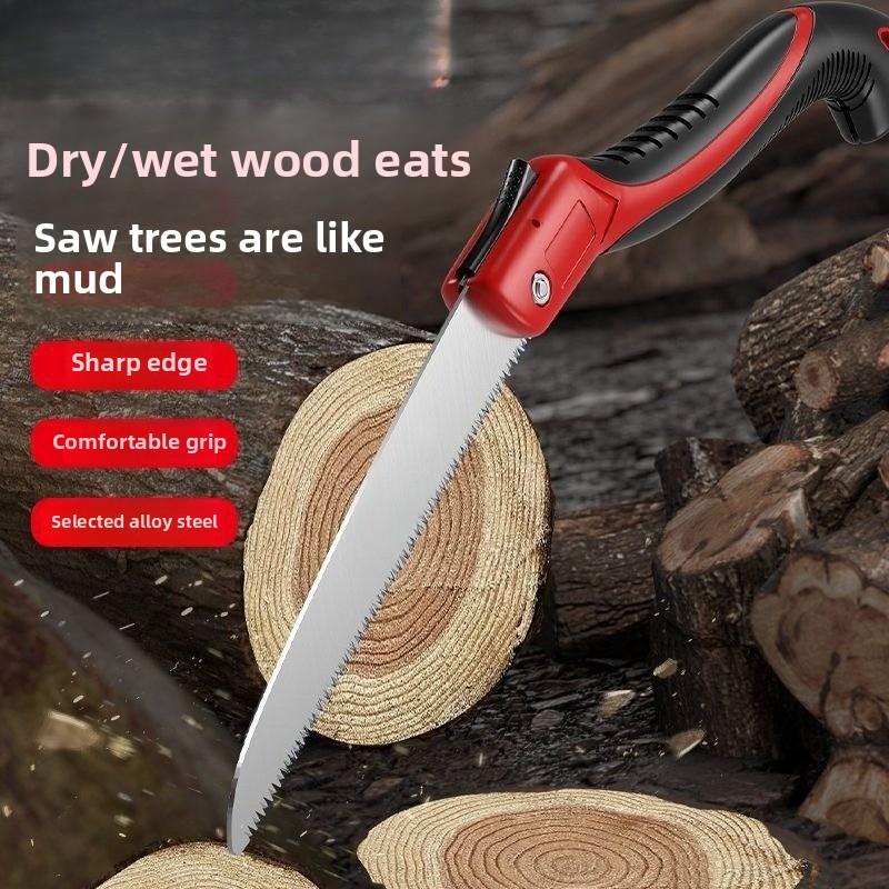 SK5 Steel Folding Saw One-Button Design Sharp Wood Cutting Tool Camping Garden DIY Portable Woodworking Tools