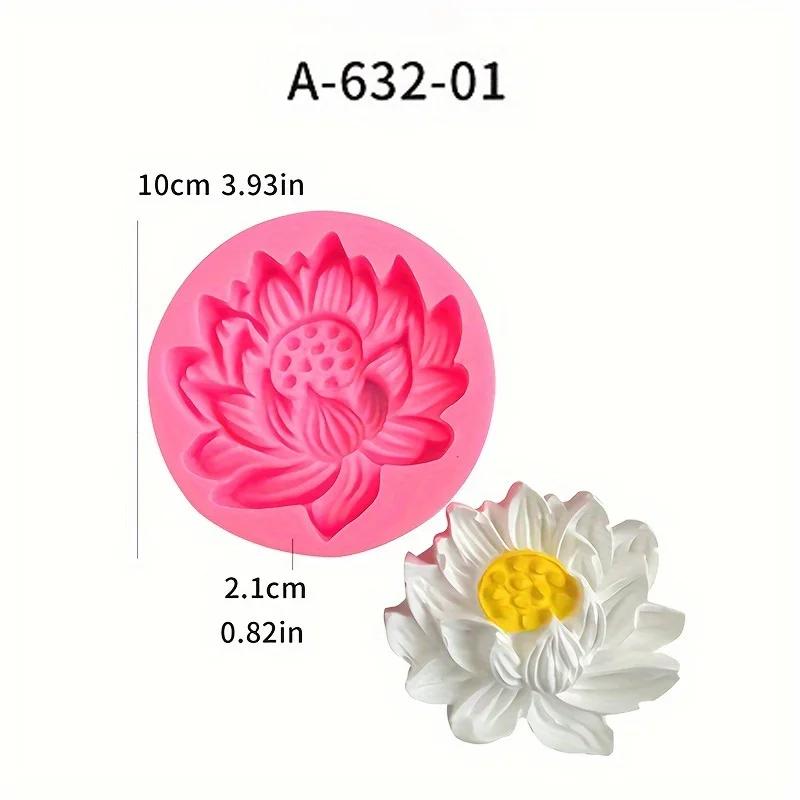 

1 шт. лотос большой средний маленький силиконовая форма лотос шоколадный переворачивающийся сахар ароматерапевтическая свеча мыло декоративная форма тарелки