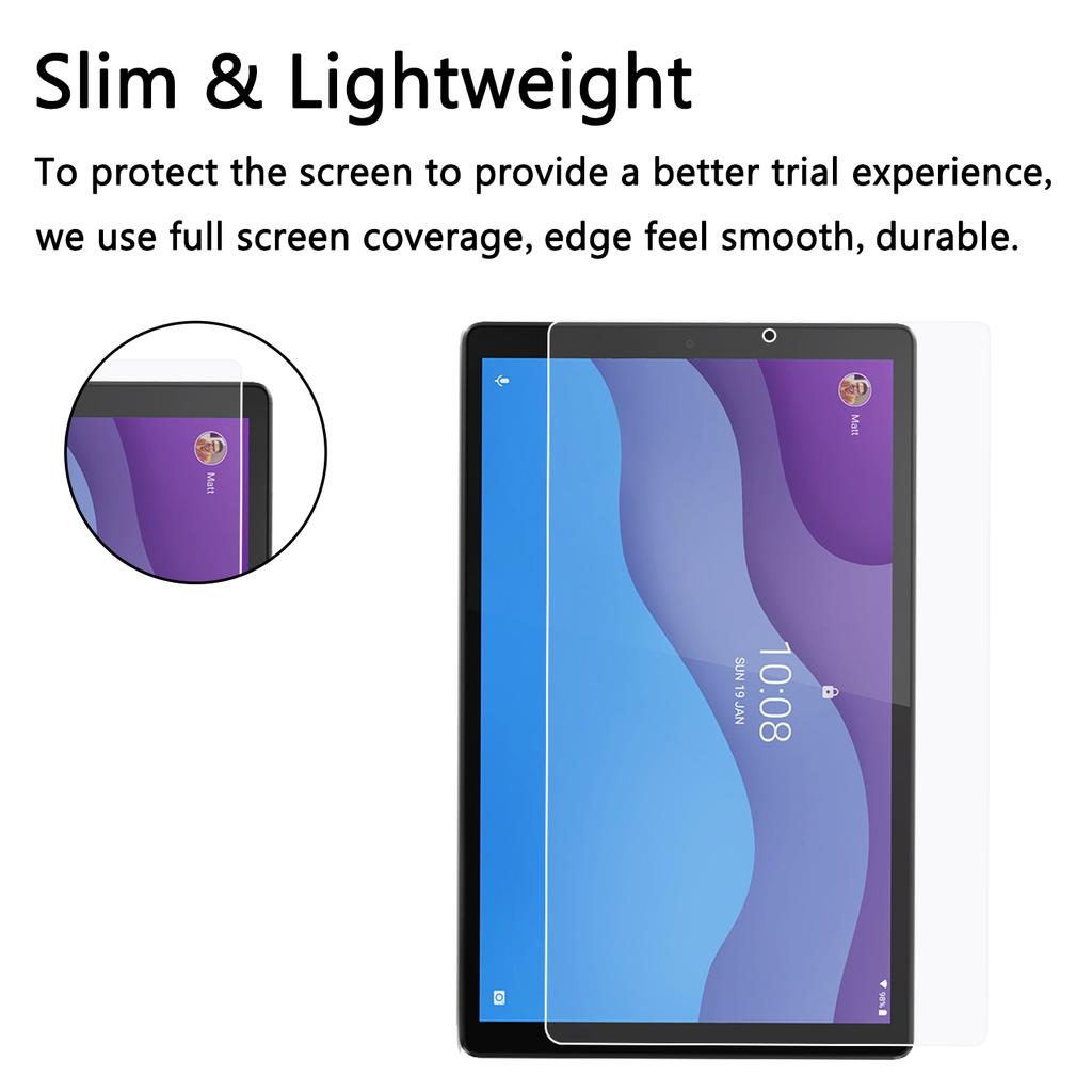 Tempered Glass Film Screen Shield 2.5D Arc Edge for Lenovo Tab M10 HD Gen 2 TB-X306 [Ultra Clear] [Anti-explosion]