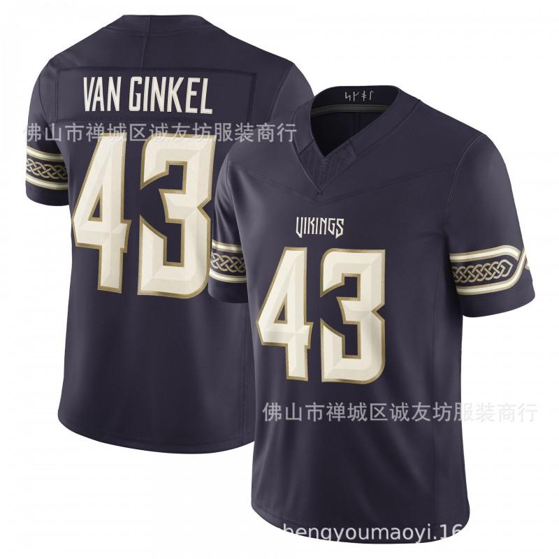 Mens Rugby Jersey Vikings Purple Speed 1 9 15 18 43 84 S-XXXL All