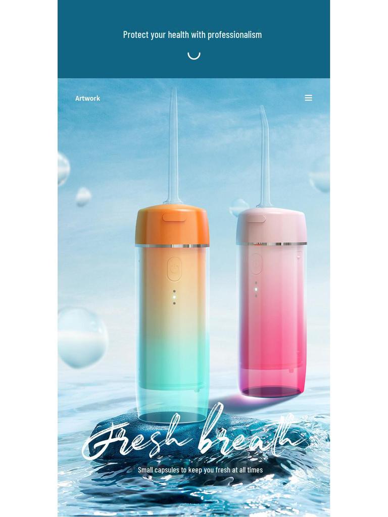 Portable Electric Water Flosser for Orthodontics - Retractable Oral Cleaner for Deep Teeth Cleaning At Home