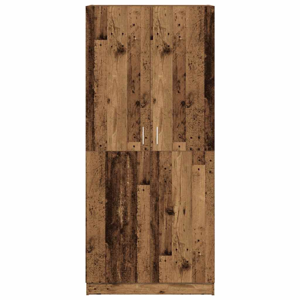 Vidaxl Armadio, Legno Vecchio, 90X52X200 Cm, Materiale Derivato dal Legno
