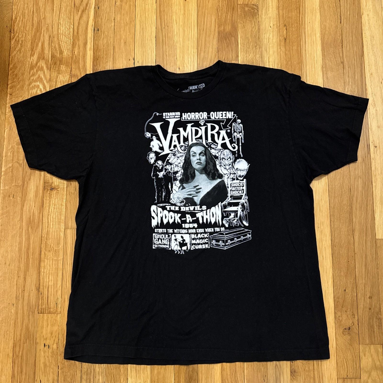 Kreepsville Men s Vampira Spookathon T- Black XXL Unisex T-Shirt XXXXL